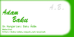 adam baku business card